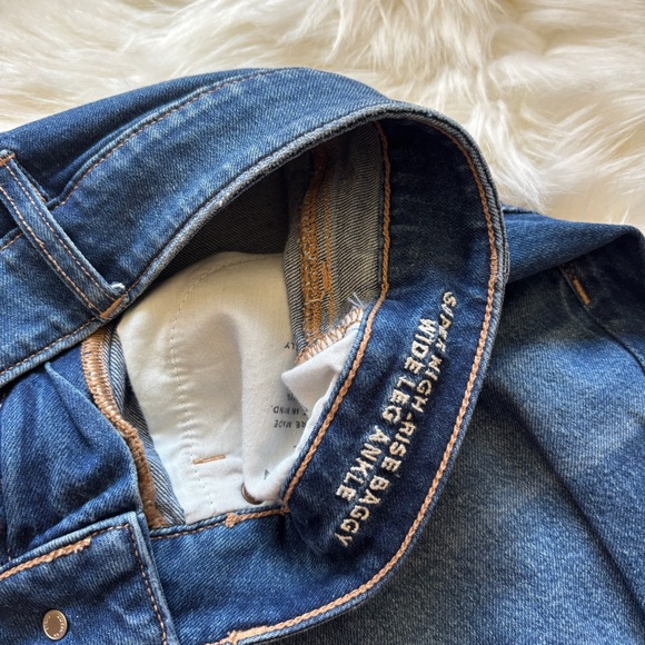 AE Super High Rise Baggy Wide Leg Ankle Jeans - Picture 4 of 5